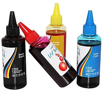 Veltec Premium Universal Refill Dye Ink for Epson, Canon, HP, Lexmark, Brother, Samsung, Dell, Kodak and Most Inkjet Printers – 4 Colors (3.4 oz Each Bottle)