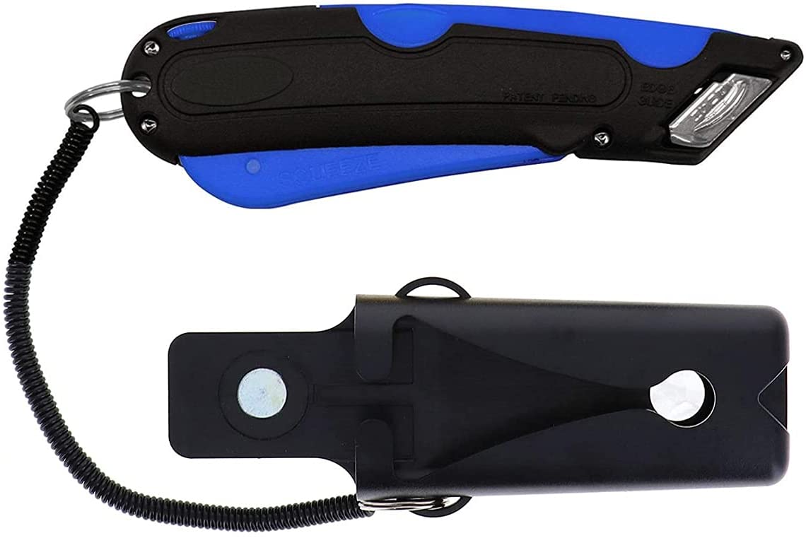 Veltec EZ-1000 Safety Box Cutter Utility Knife, 3 Blade Depth Setting,