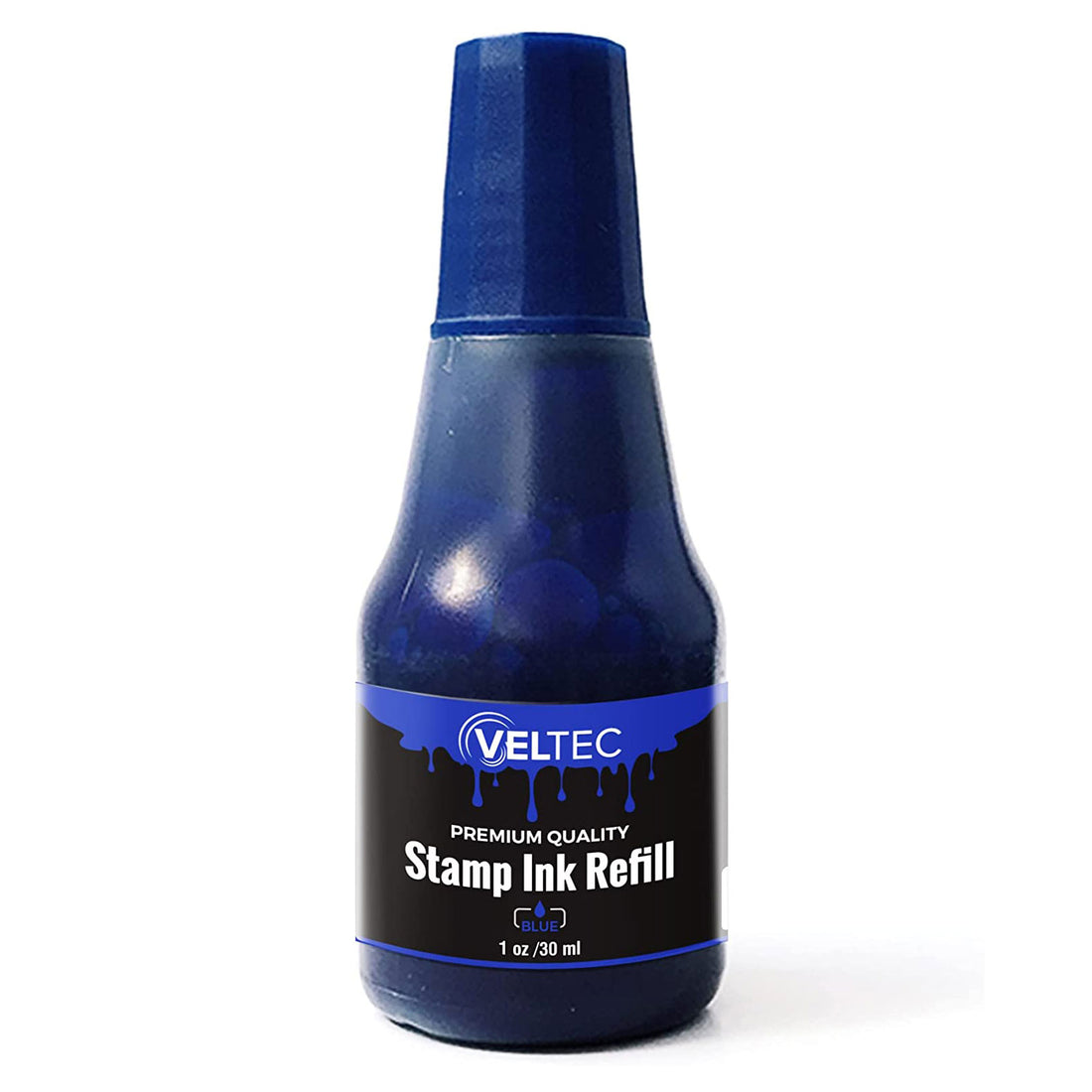 Veltec Self-Inking Stamp Refill Ink, Squeeze Bottle – 1 oz.