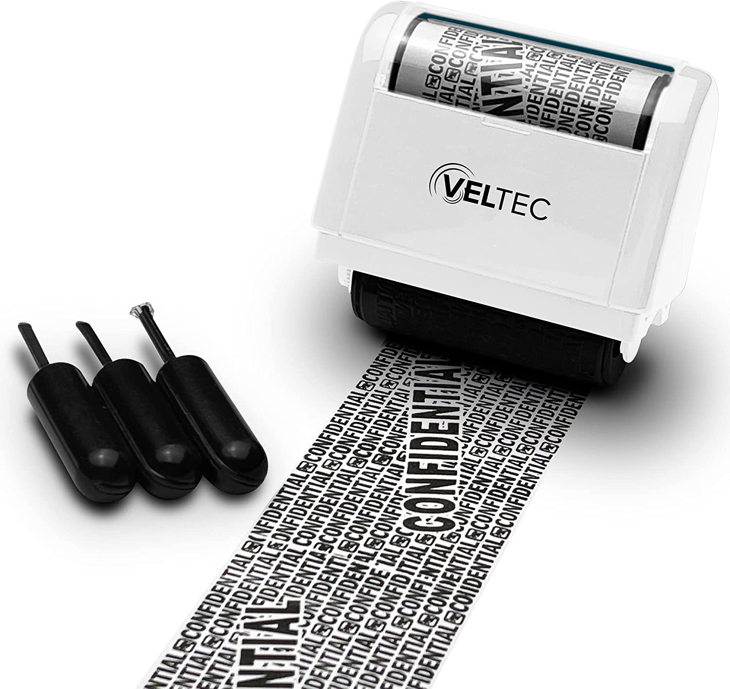 Veltec Identity Protection Address Blocker Anti-Theft Roller Guard Stamp  Wide 3 Pack Refills
